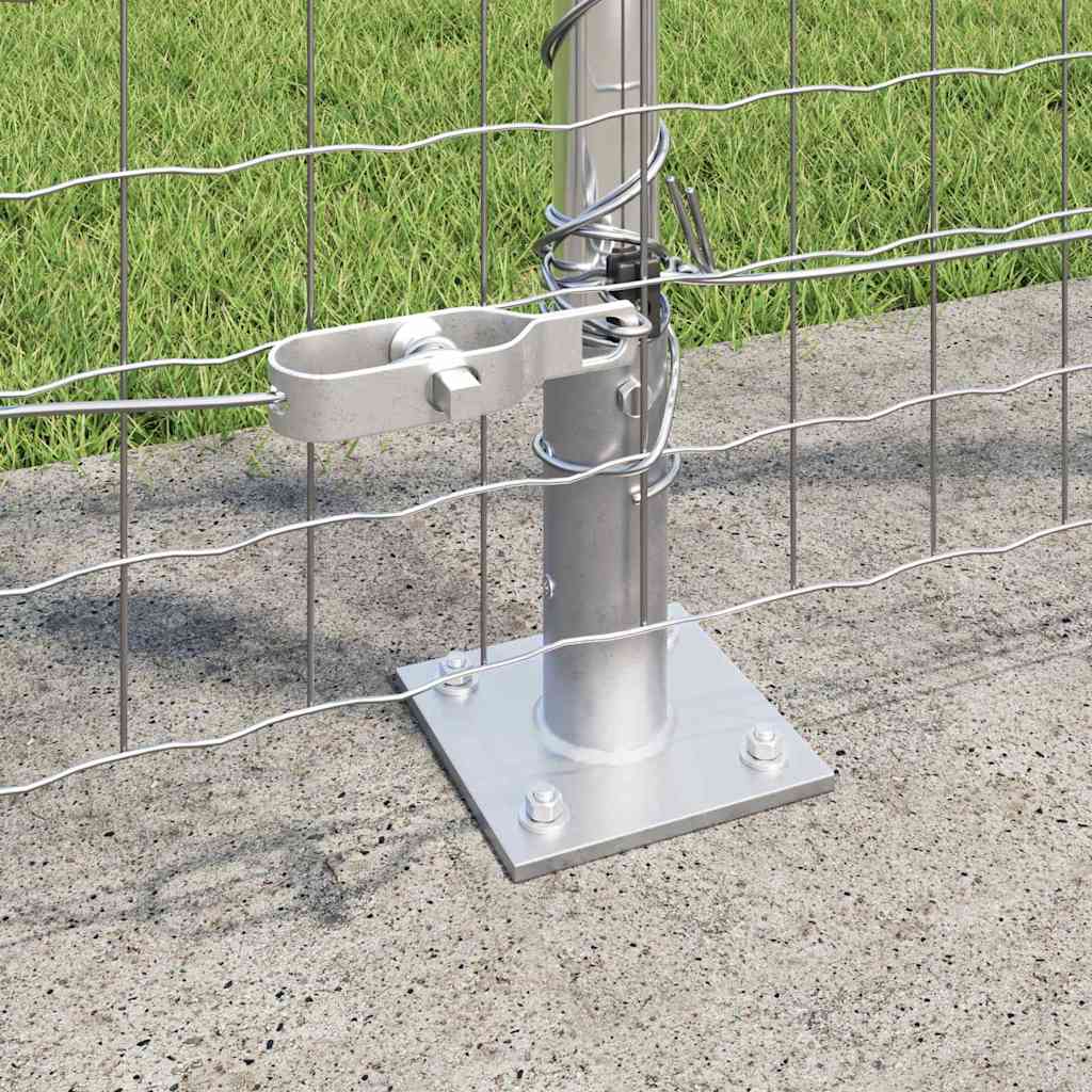 Poste valla vidaxl 13 piezas acero plateado