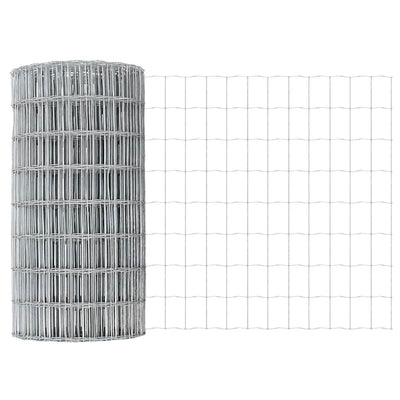 Vidaxl euro hek 0,6 x 25 m pvc-gecoat ijzer