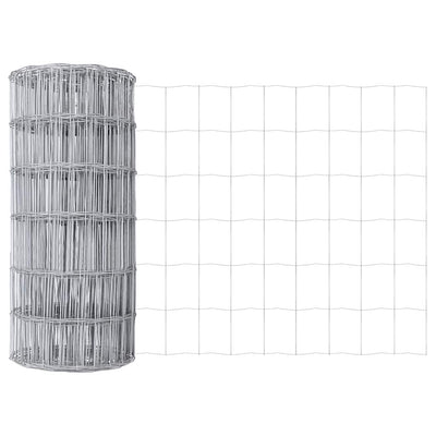 Vidaxl euro hek zilver 0.4 x 25 m warmverzinkt ijzer