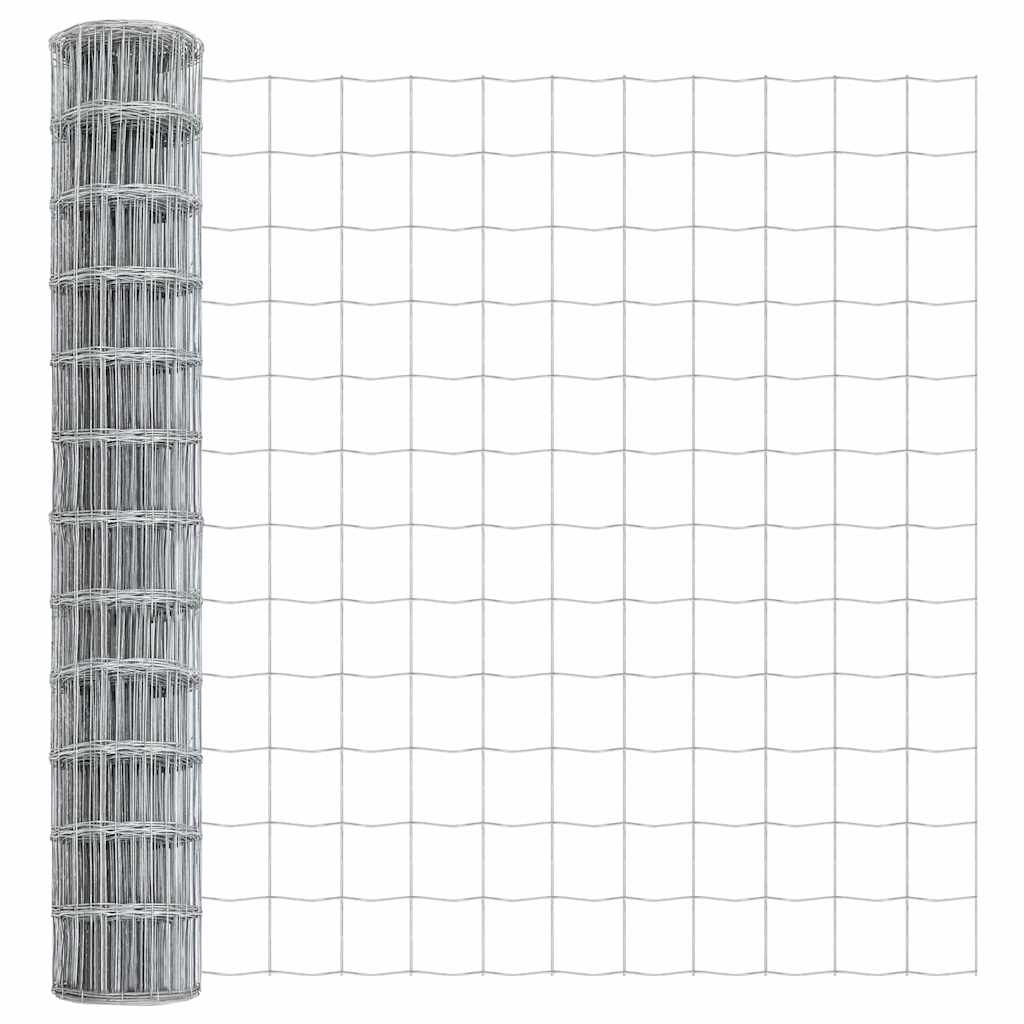 Vidaxl euro hek 1,2 x 25 m pvc-gecoat ijzer