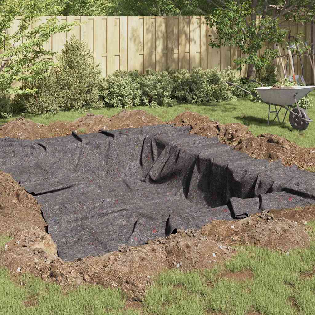 Pile per stagno Vidaxl grigio 1 x 25 m poliestere e cotone