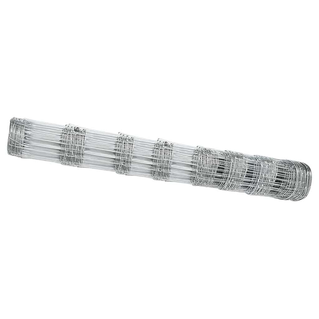Valla para pastos vidaxl plata 25 x 1 m acero galvanizado