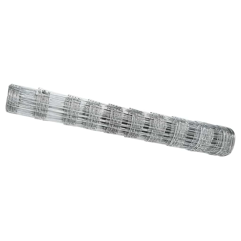 Valla para pastos vidaxl plata 25 x 1 m acero galvanizado