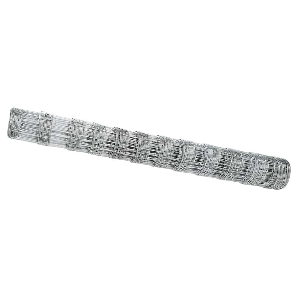 Valla para pastos vidaxl plata 25 x 1,2 m acero galvanizado
