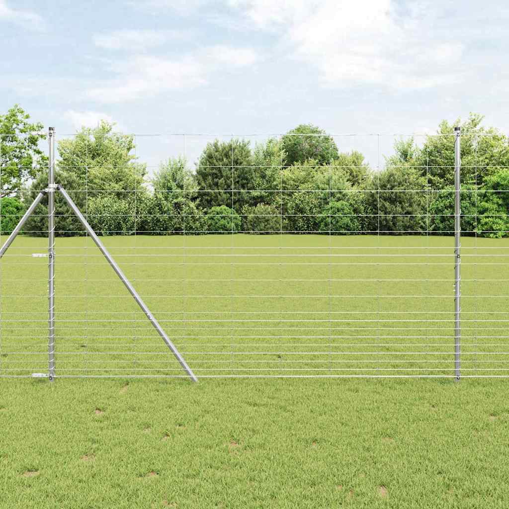 Vidaxl weidehekwerk zilver 25 x 1,5 m gegalvaniseerd staal