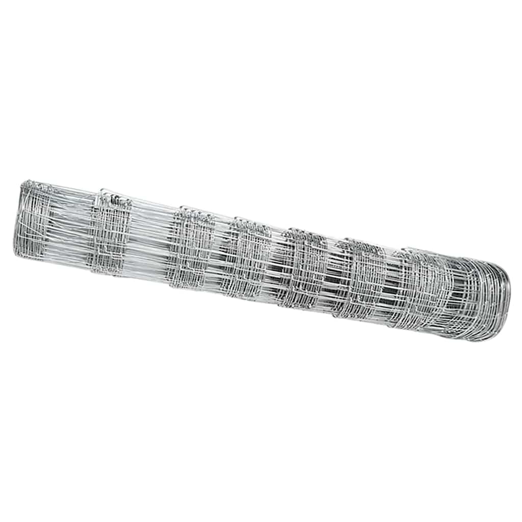 Valla para pastos vidaxl plata 50 x 0,8 m acero galvanizado