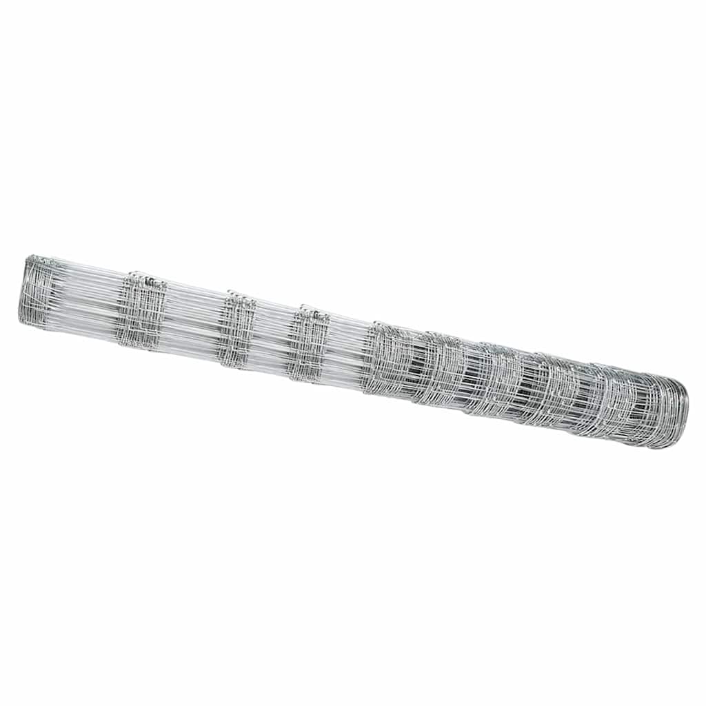Valla para pastos vidaxl plata 50 x 1,2 m acero galvanizado