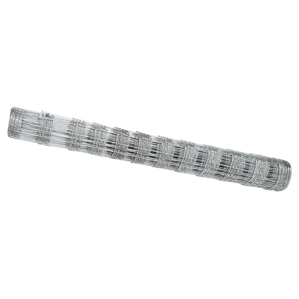 Valla para pastos vidaxl plata 50 x 1,2 m acero galvanizado
