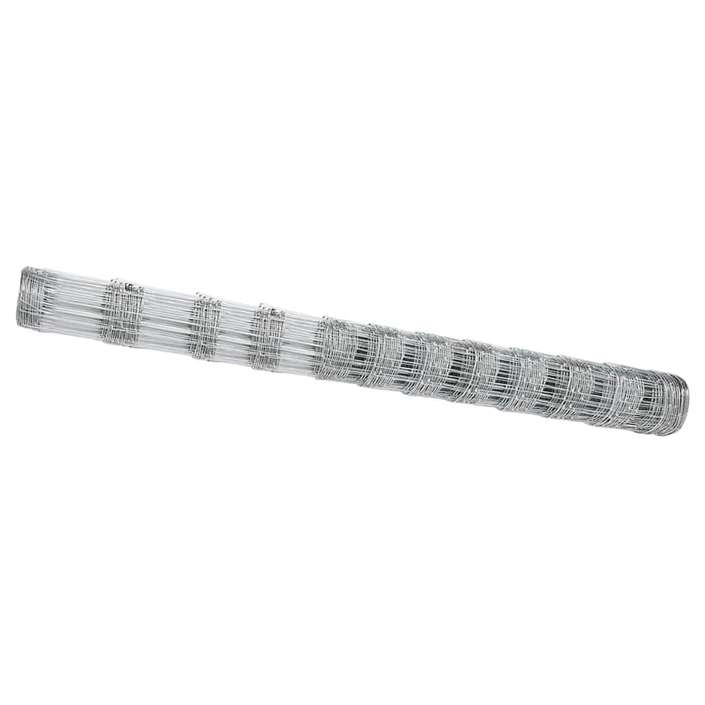 Valla para pastos vidaxl plata 50 x 1,4 m acero galvanizado