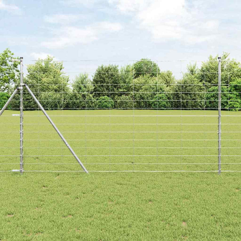 Valla para pastos vidaxl plata 50 x 1,4 m acero galvanizado