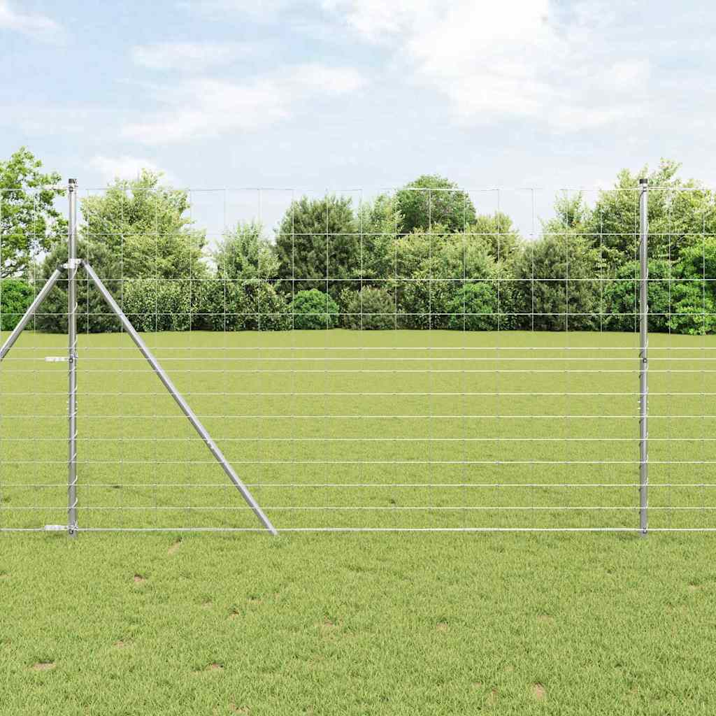 Valla para pastos vidaxl plata 50 x 1,5 m acero galvanizado