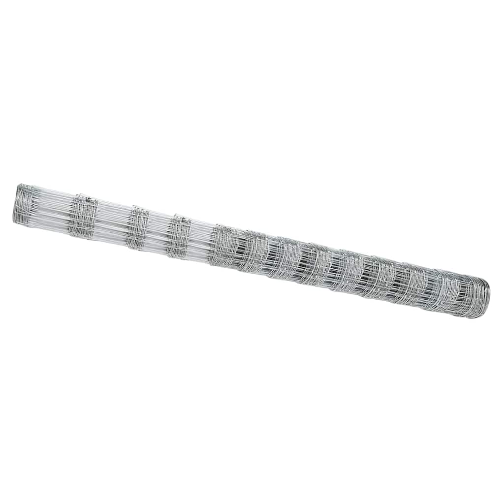 Valla para pastos vidaxl plata 50 x 1,5 m acero galvanizado