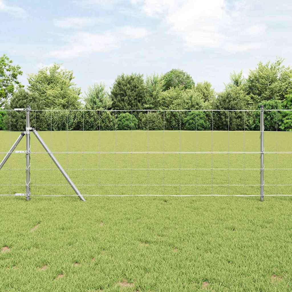 Vidaxl weidehekwerk zilver 100 x 0,8 m gegalvaniseerd staal