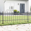 Valla de jardín Vidaxl gris 1,7 x 0,6 m acero con recubrimiento en polvo