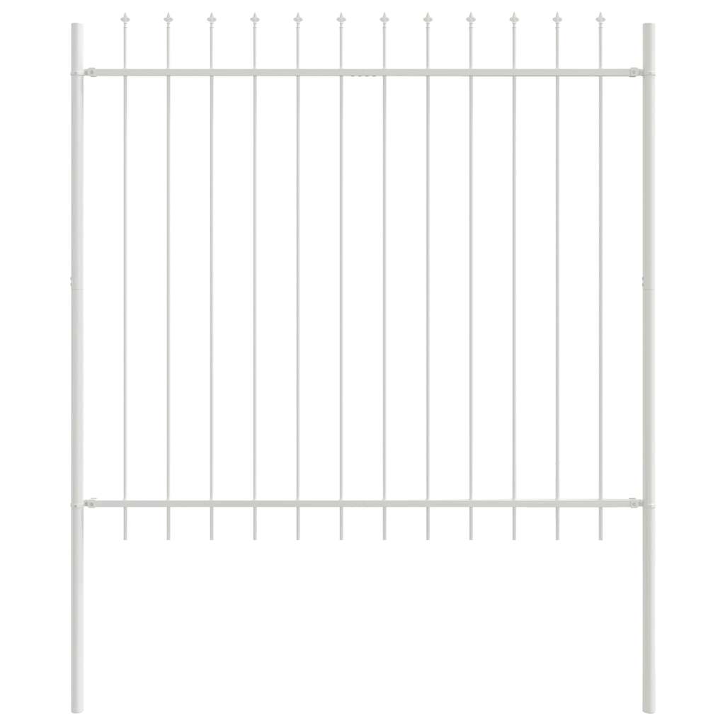 Valla de jardín Vidaxl blanca 1,7 x 1,5 m acero con recubrimiento en polvo