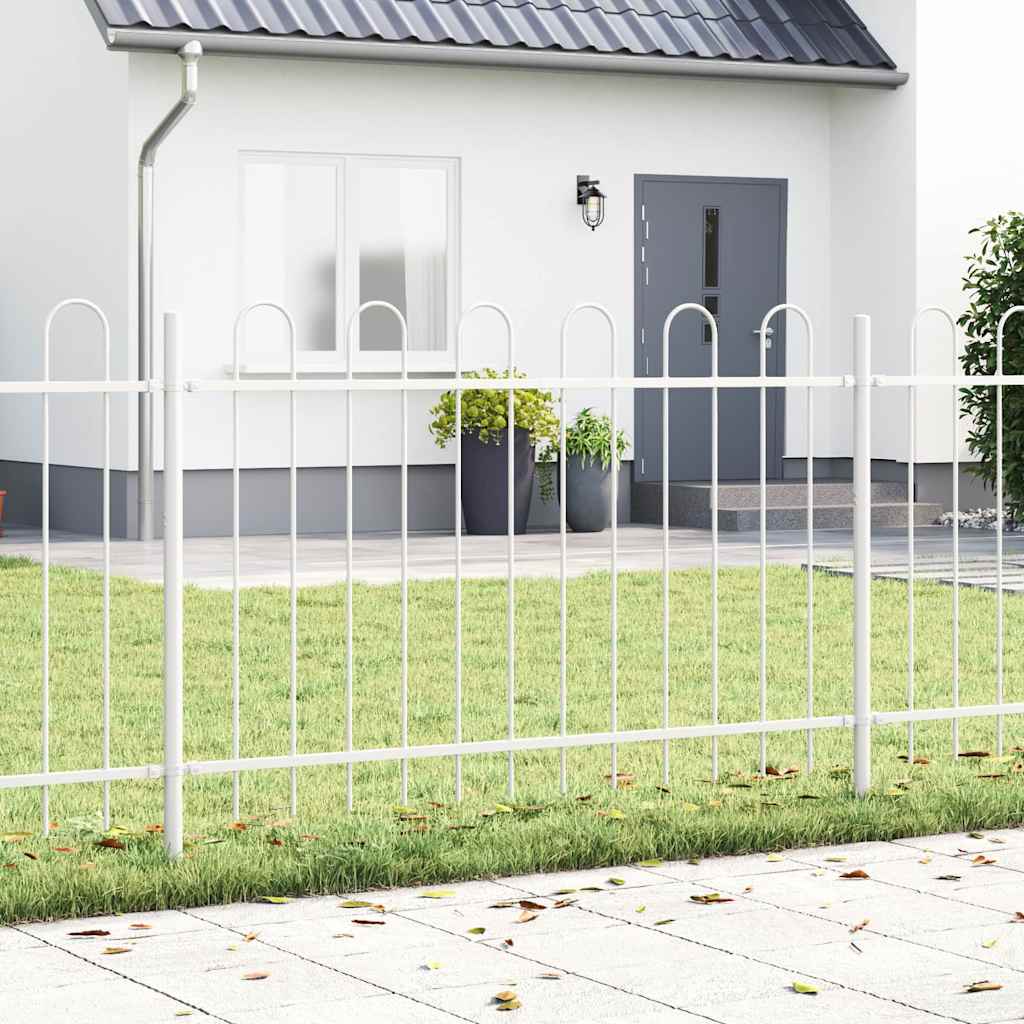 Recinzione da giardino Vidaxl bianca 1,7 x 1 m in acciaio verniciato a polvere