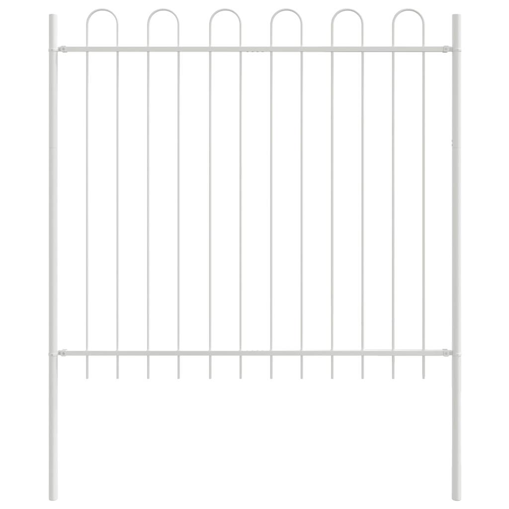 Valla de jardín Vidaxl blanca 1,7 x 1,5 m acero con recubrimiento en polvo