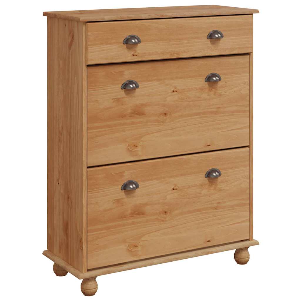 Vidaxl schoenenkast askim bruin 85 x 35 x 108 cm massief grenenhout