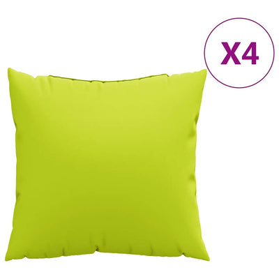 VidaXL cojines de sofá 4 piezas tela verde claro 50x50 cm