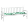 Vidaxx cojín para banco de jardín tela oxford estampado hojas 180x50x7 cm