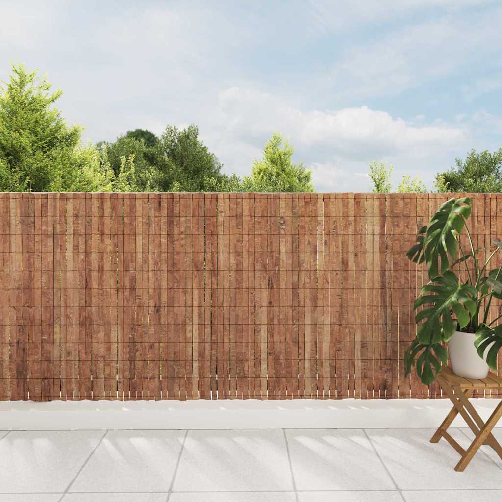 Valla de corteza vidaxl marrón 400 x 125 cm corteza