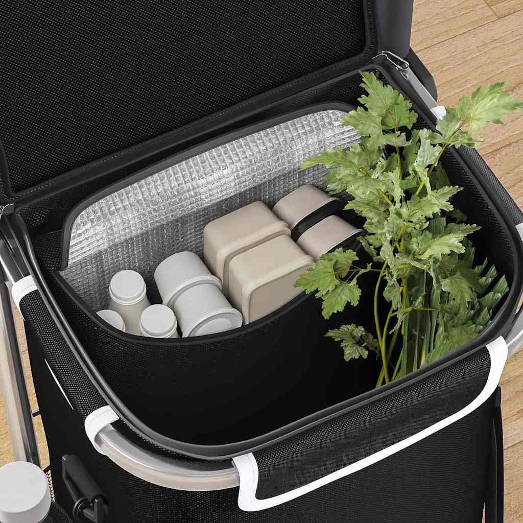 Vidaxl winkel trolley zwart 36,5 x 46,5 x 100,5 cm oxford stof