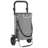 Carrello da negozio Vidaxl grigio 36,5 x 46,5 x 100,5 cm tessuto oxford