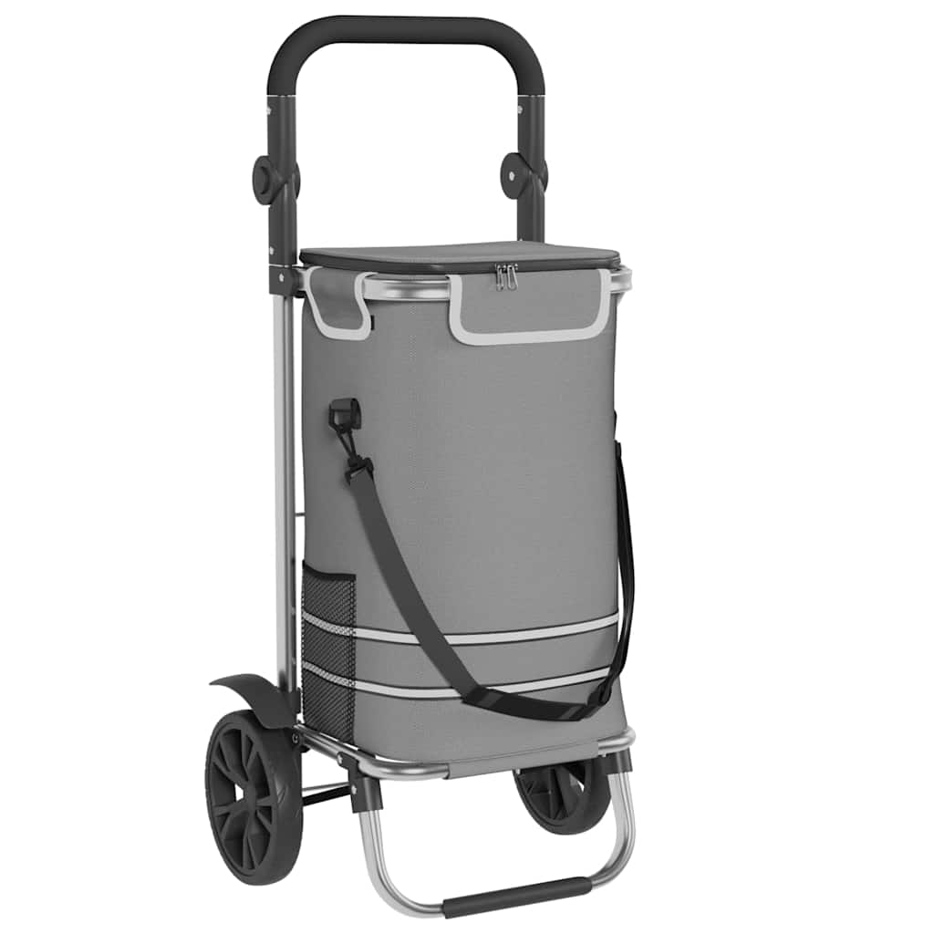 Carrello da negozio Vidaxl grigio 36,5 x 46,5 x 100,5 cm tessuto oxford