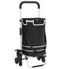 Vidaxl winkel trolley zwart 47 x 39 x 100,5 cm oxford stof
