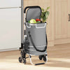 Vidaxl winkel trolley grijs 47 x 39 x 100,5 cm oxford stof