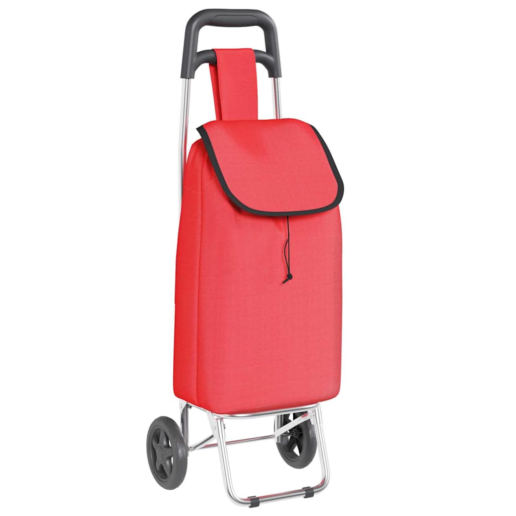 Vidaxl winkel trolley rood 35 x 28 x 92 cm oxford stof