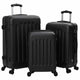 Valigia VidaXL con serratura 3 pezzi nera 50 x 31 x 78 cm in plastica abs