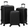 Valigia VidaXL con serratura 3 pezzi nera 50 x 31 x 78 cm in plastica abs