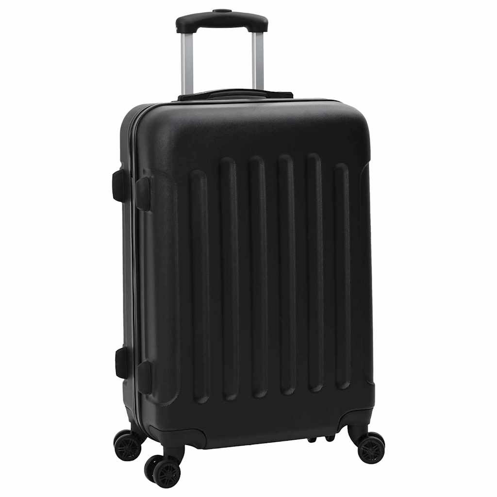 Valigia VidaXL con serratura 3 pezzi nera 50 x 31 x 78 cm in plastica abs