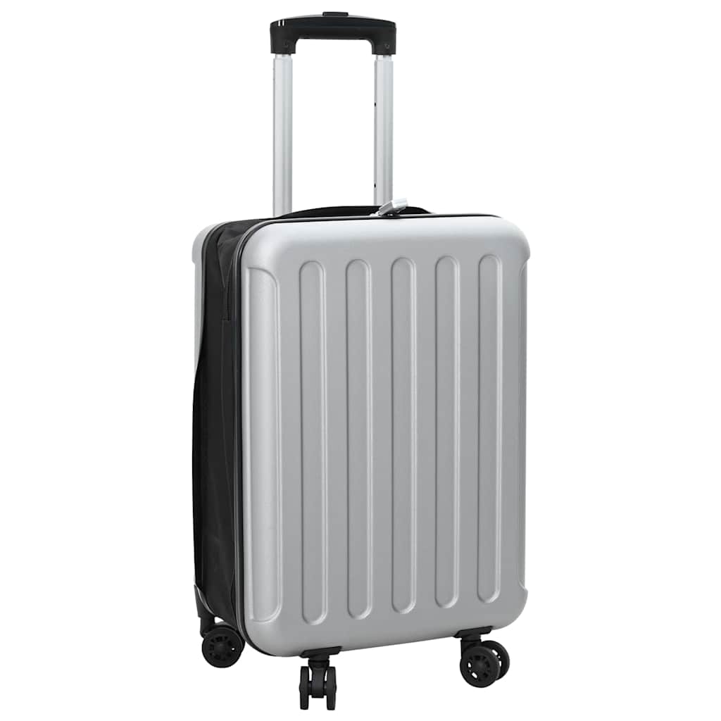 Valigia VidaXL con serratura argento 34 x 23 x 55,5 cm in plastica abs