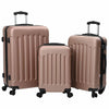 Vidaxxl maleta con cerradura 3 piezas oro rosa 50 x 31 x 78 cm plástico abs