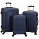 Valigia VidaXL con serratura 3 pezzi blu scuro 50 x 31 x 78 cm in plastica abs