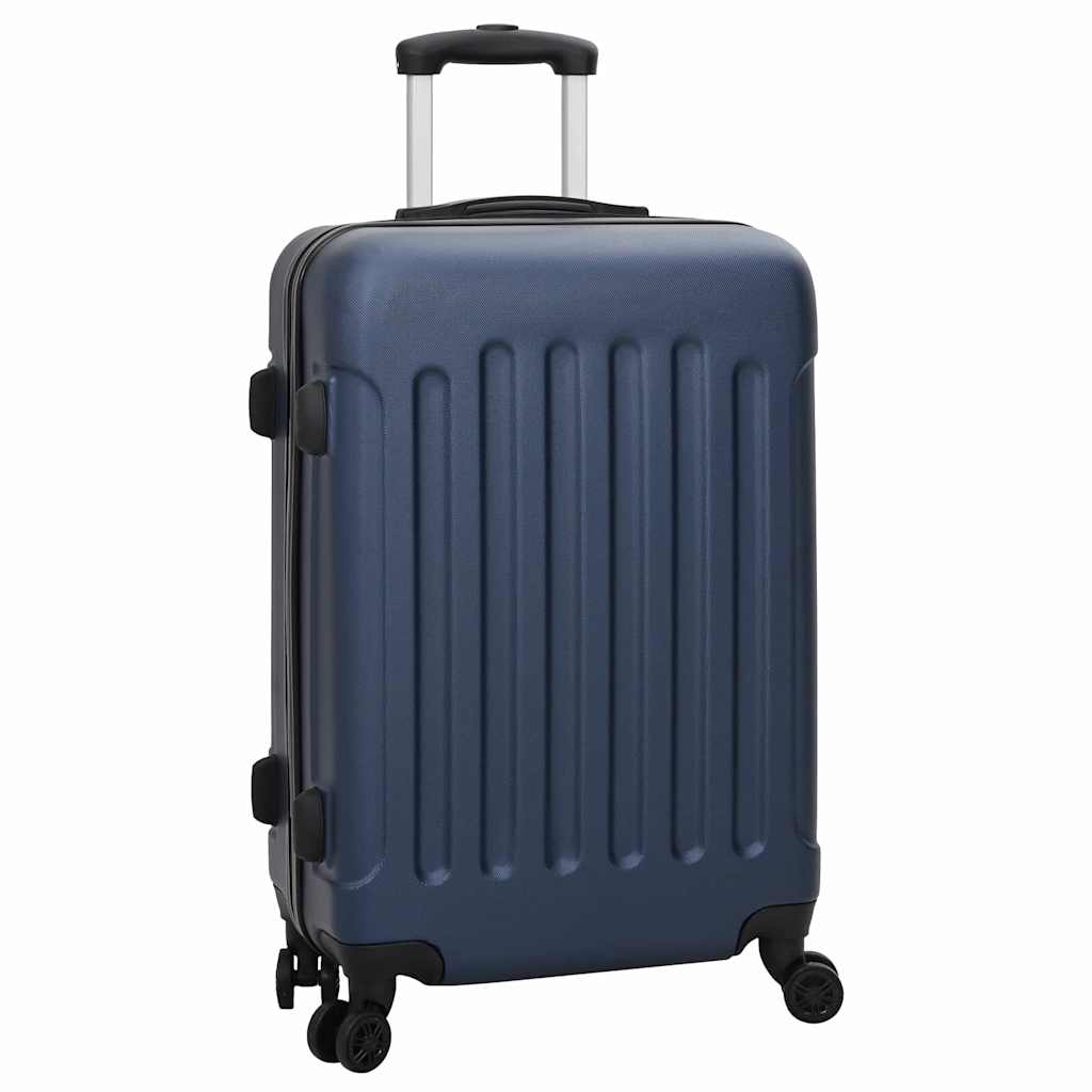 Valigia VidaXL con serratura 3 pezzi blu scuro 50 x 31 x 78 cm in plastica abs