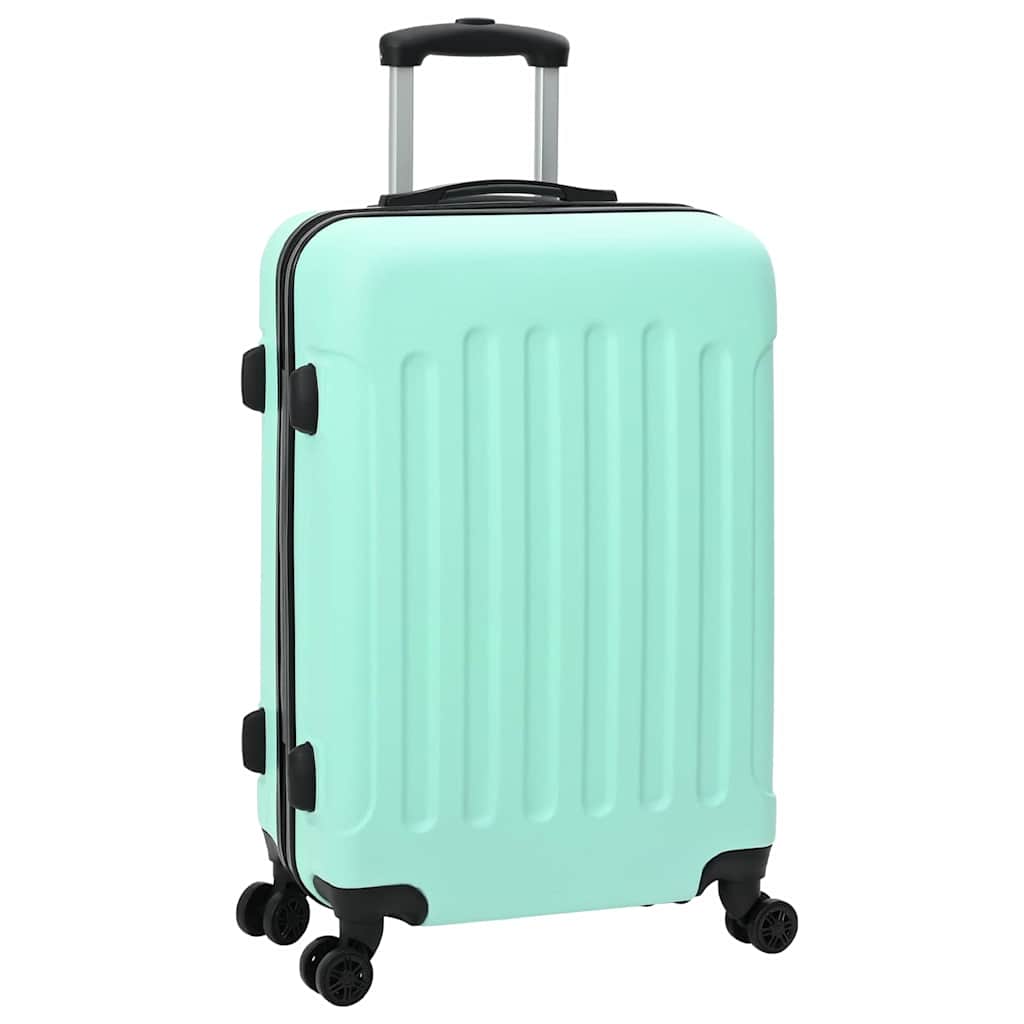 Valigia VidaXL con serratura 3 pezzi verde menta 50 x 31 x 78 cm in plastica abs