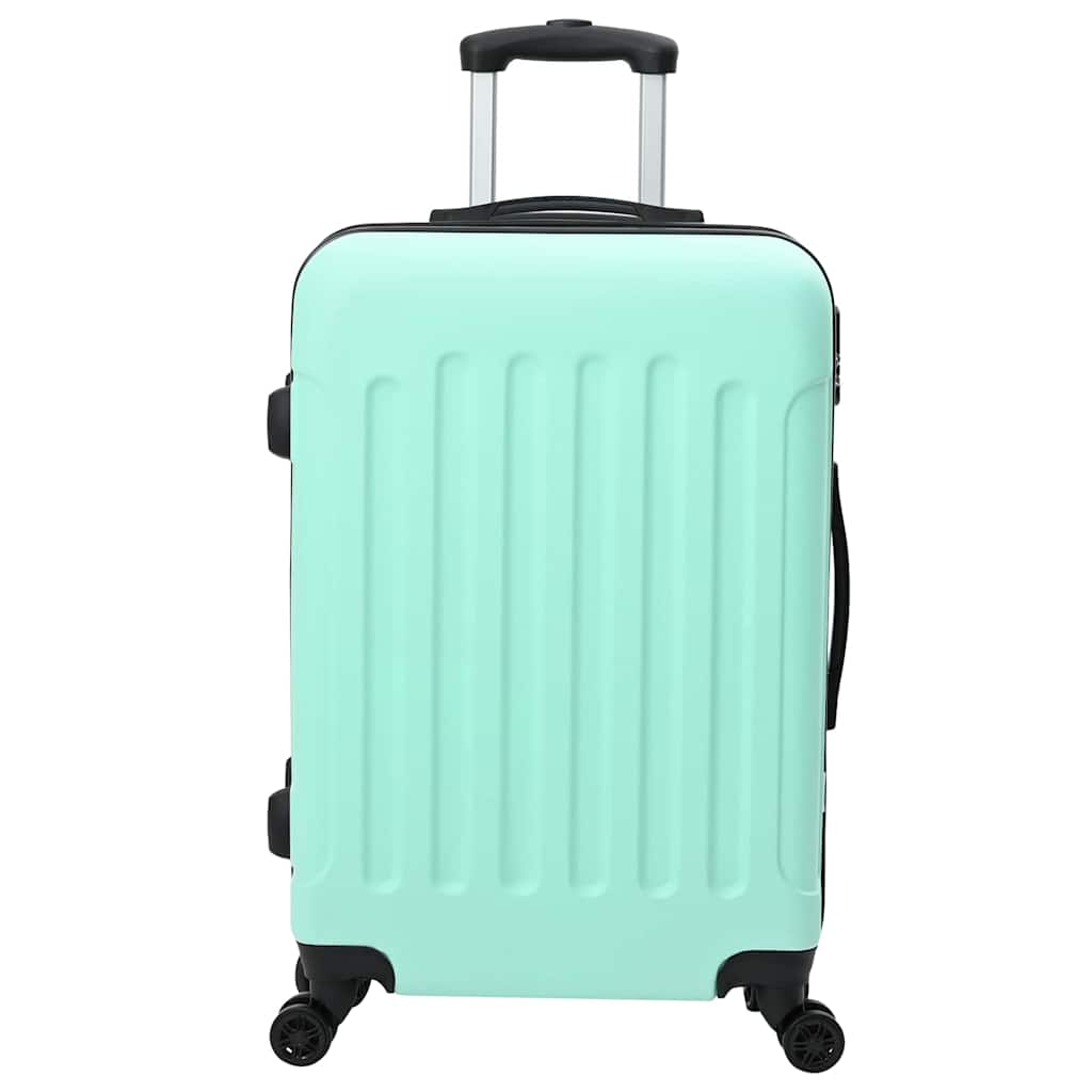 Valigia VidaXL con serratura 3 pezzi verde menta 50 x 31 x 78 cm in plastica abs