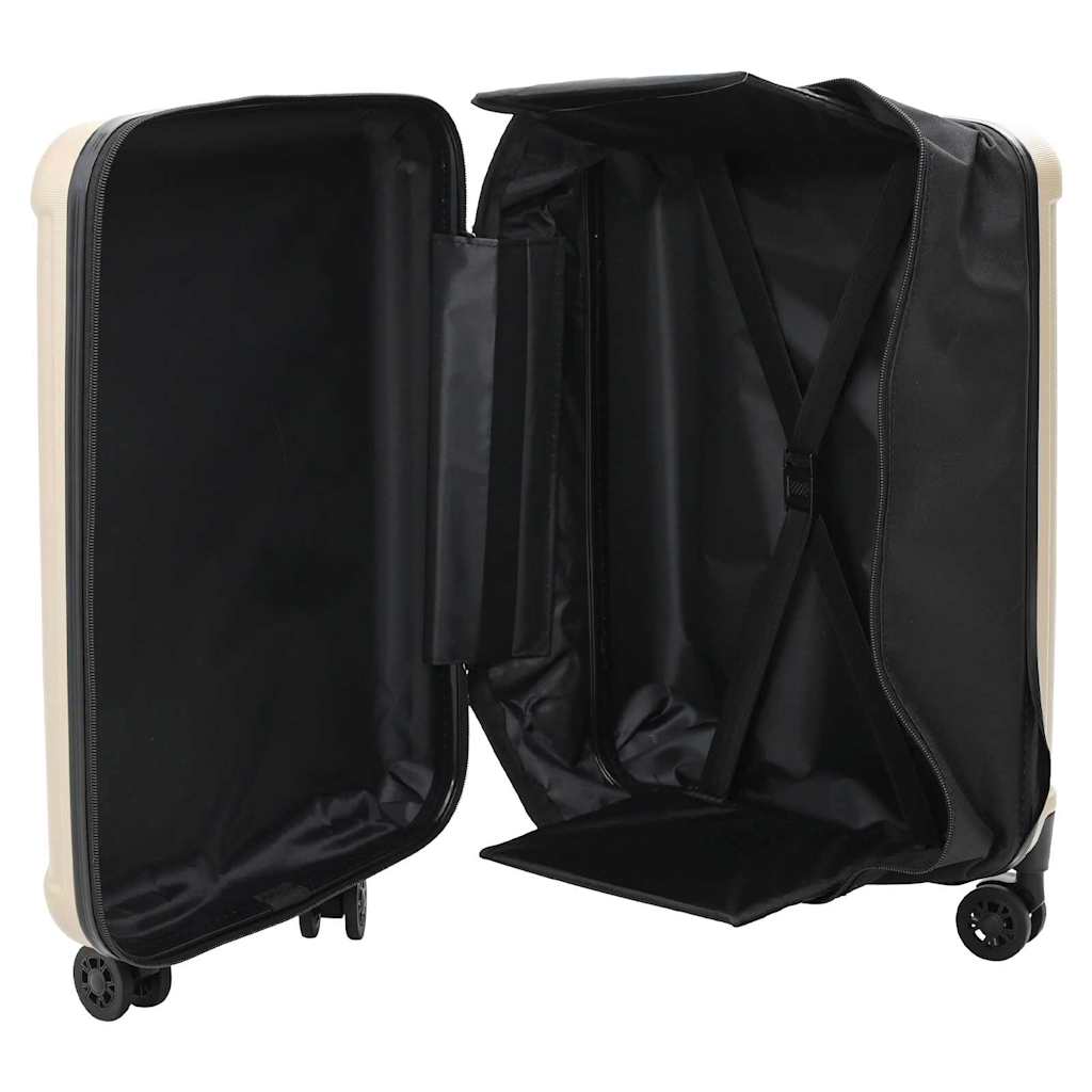 Valigia VidaXL con serratura champagne 43 x 27 x 66 cm in plastica abs
