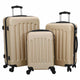 Vidaxl koffer met slot 3 pcs champagne 50 x 31 x 78 cm abs kunststof