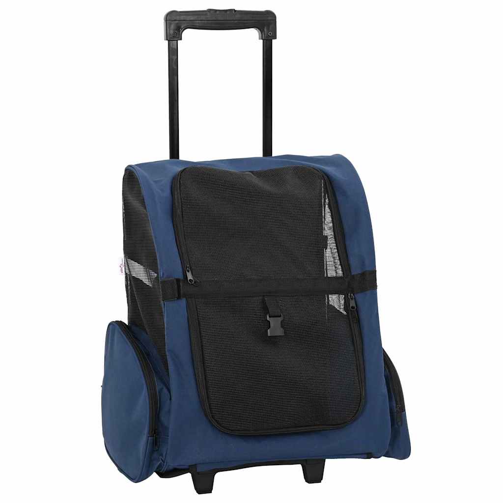 Vidaxx trolley per animali domestici 3 in 1 48x32x (57-106) cm tessuto oxford blu