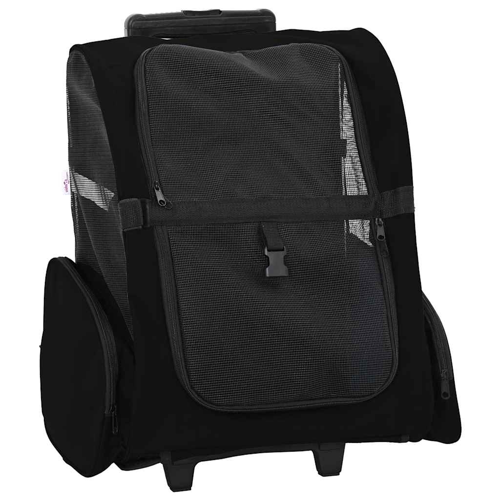 Vidaxx trolley per animali domestici 3 in 1 48x32x (57-106) cm tessuto oxford nero