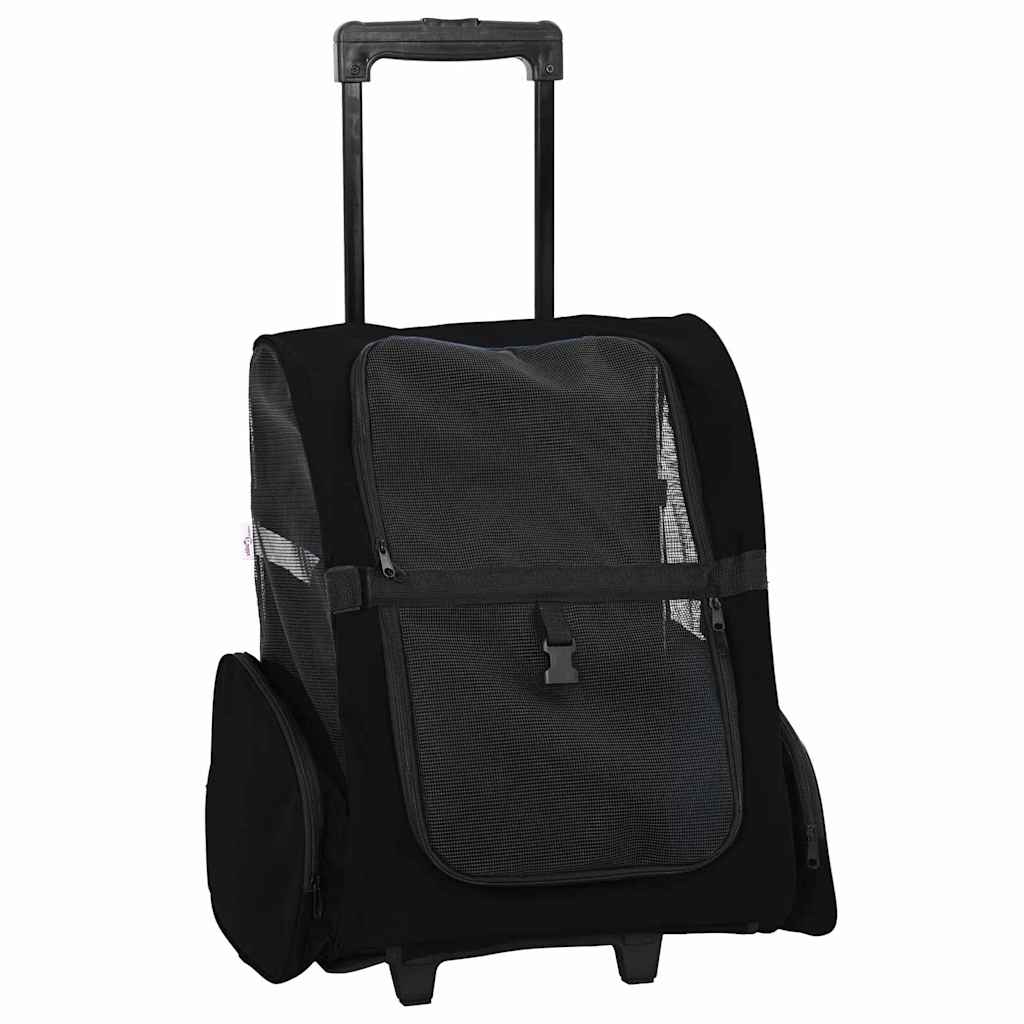 Vidaxx trolley per animali domestici 3 in 1 48x32x (57-106) cm tessuto oxford nero