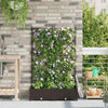 Vaso da fiori da giardino Vidaxxl 2 pezzi marrone 80 x 40 x 125,5 cm acciaio