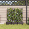 Vidaxxl macetero de jardín 3 piezas marrón 120 x 40 x 125,5 cm acero