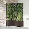 Vidaxl tuin bloempot 3 pcs bruin 80 x 80 x 143 cm staal