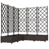 Vidaxxl vaso da fiori da giardino 5 pezzi marrone 120 x 120 x 125,5 cm acciaio