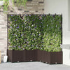 Vidaxxl vaso da fiori da giardino 5 pezzi marrone 120 x 120 x 143 cm acciaio
